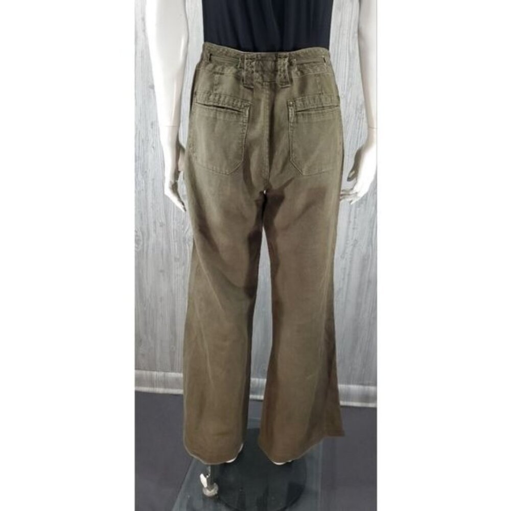 Vintage Linen Wide Leg Pants Uptown Granola Girl Y2K 00s - Picture 7 of 7